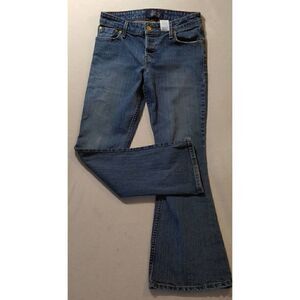 LEVI SIGNATURE JUNIORS SIZE 7 MEDIUM WASH JUNIORS LOW RISE BOOTCUT SLIM FIT